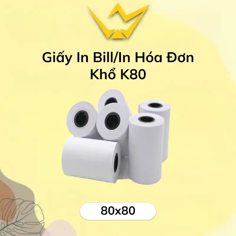 Giấy In Bill/In Hóa Đơn Khổ K80 (80×80mm)