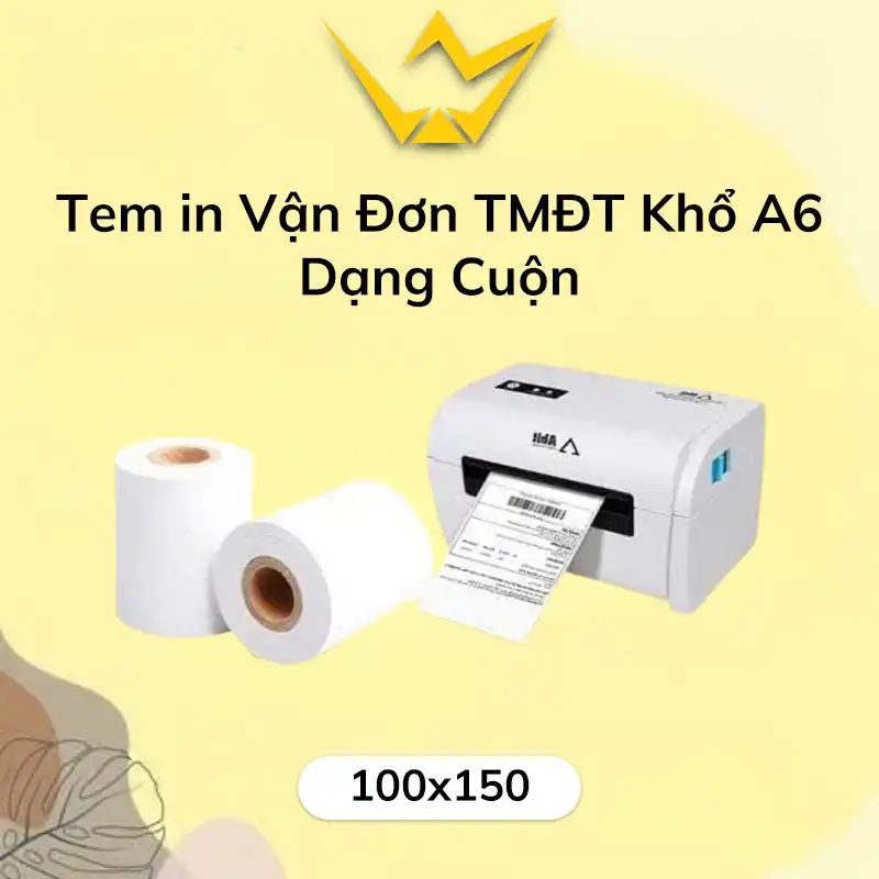 Tem In Vận Đơn TMĐT Khổ A6 Dạng Cuộn